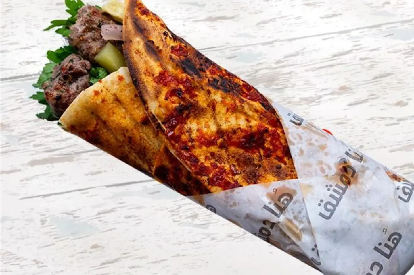 ساندوش كباب لحم دبل الخبز المقمر