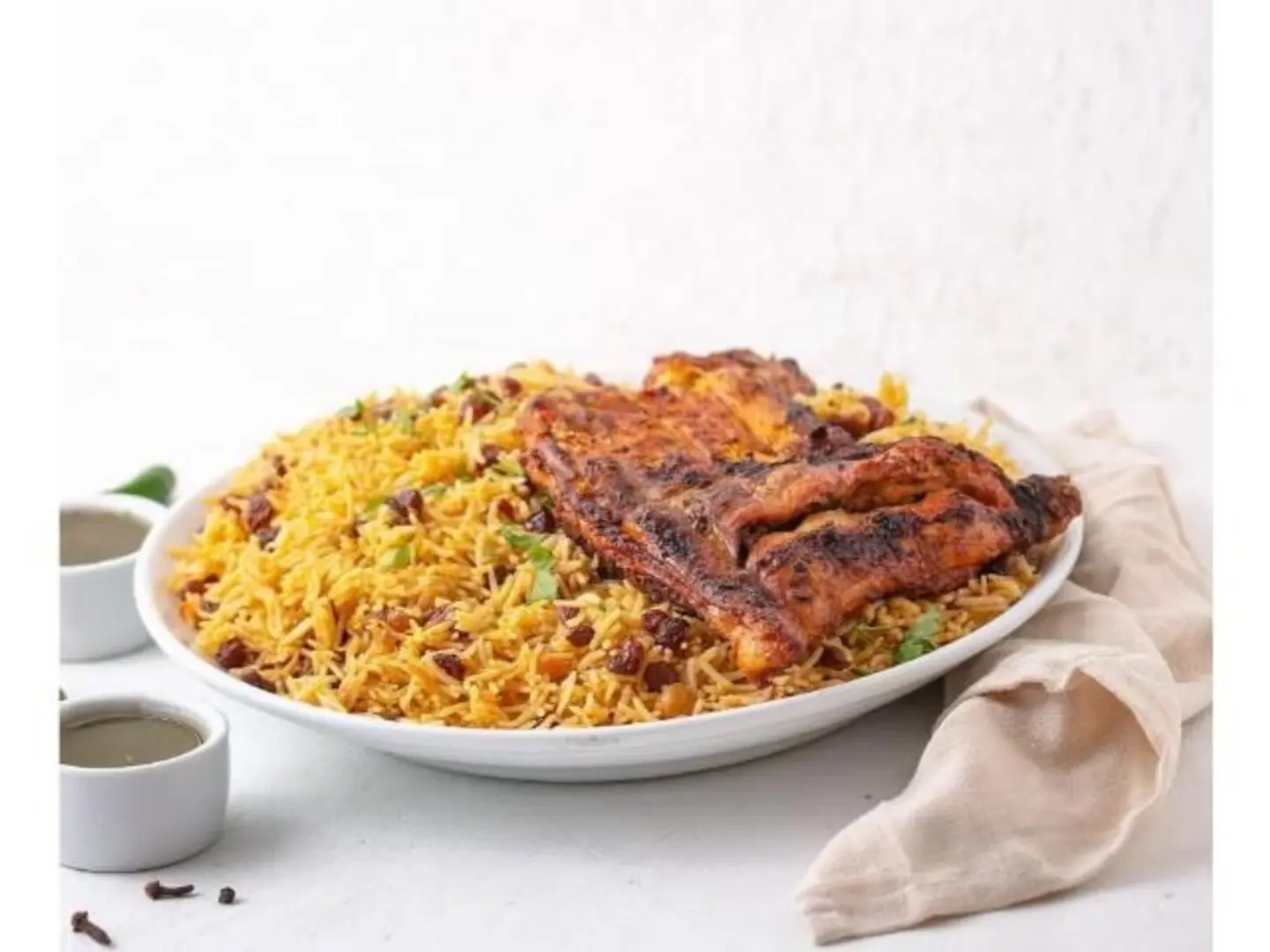 Half Charcoal Chicken With Rice