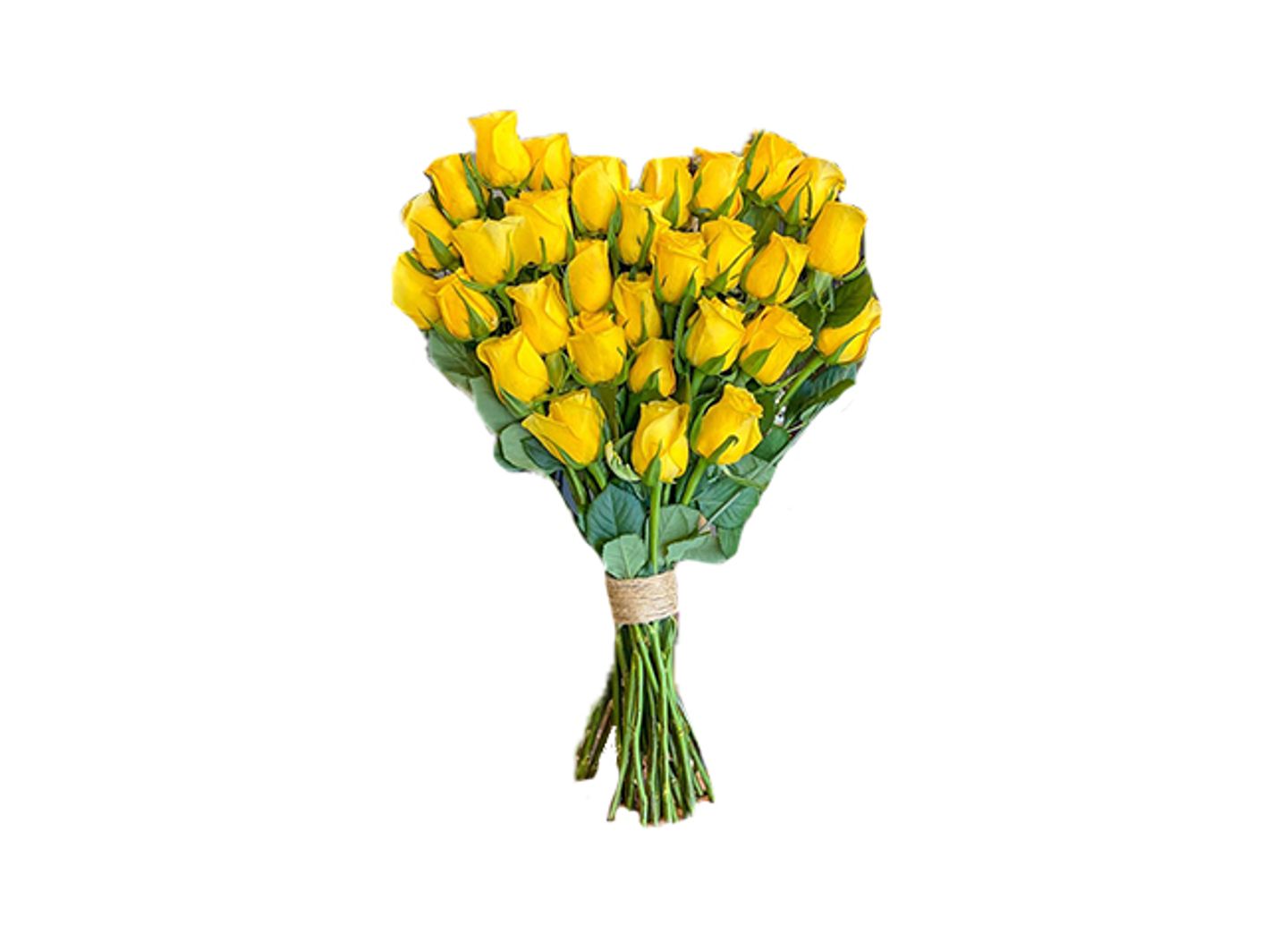 Yellow Heart Bouquet