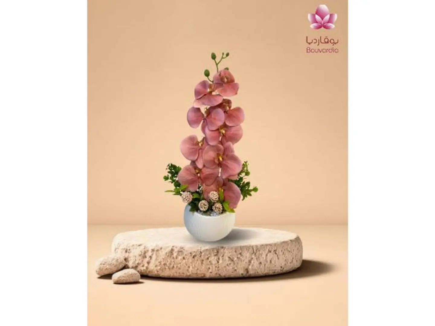 Red Tulip Rose Vase Synthetic