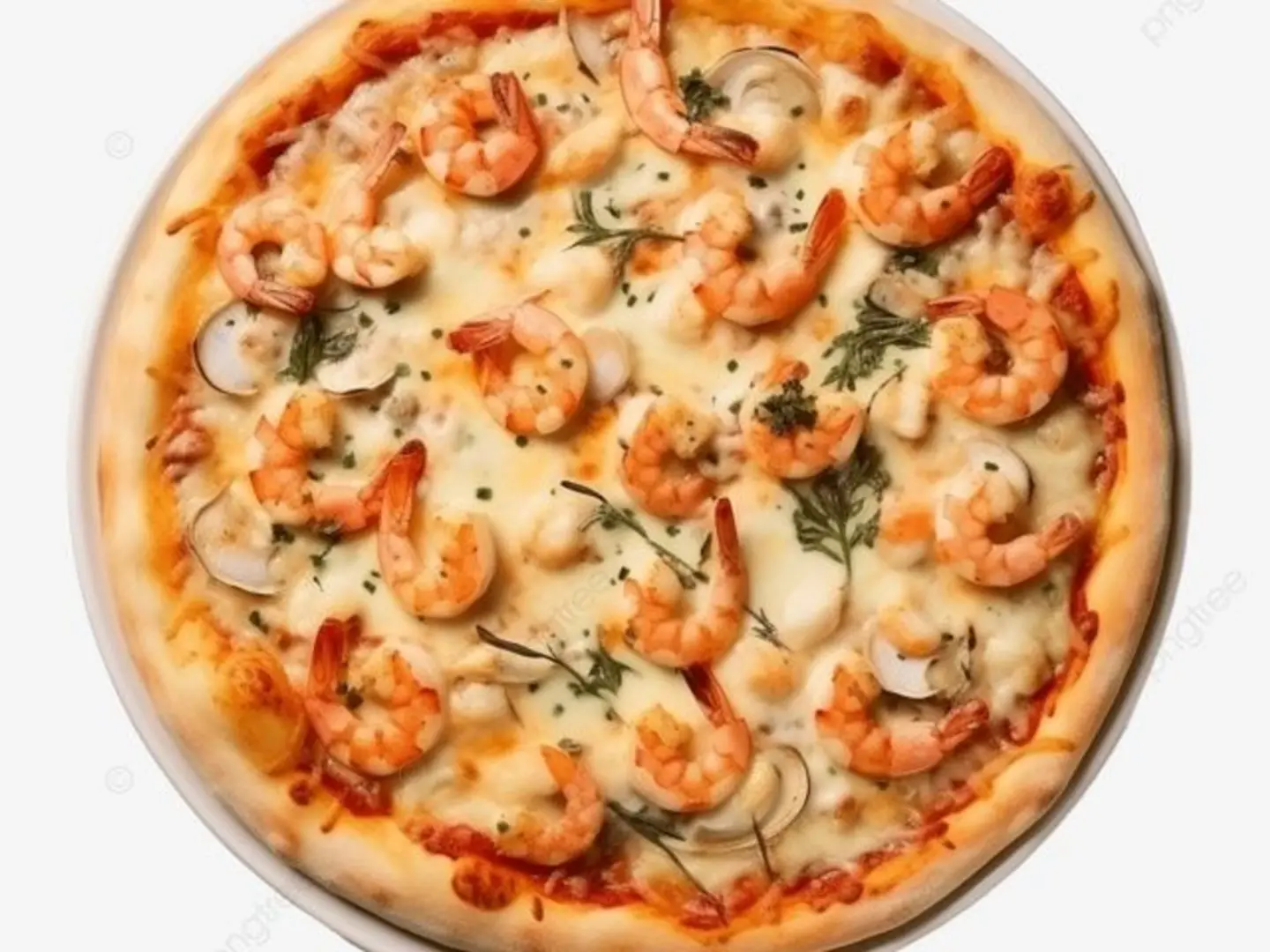 Shrimp Pizza With Vegetables (Medium)