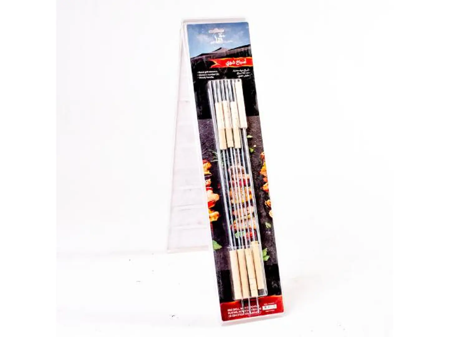 Qamra Bbq 8 Pcs Skewers Wood Handle قطعة\Pcs