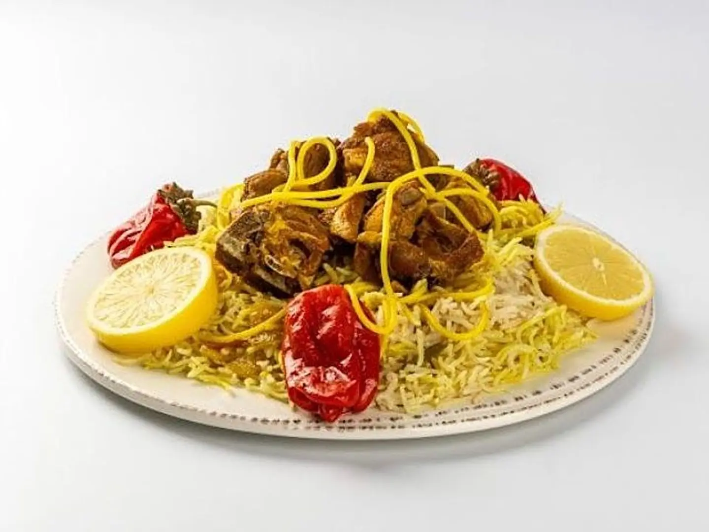 Portion Of Meat With Basmati Rice