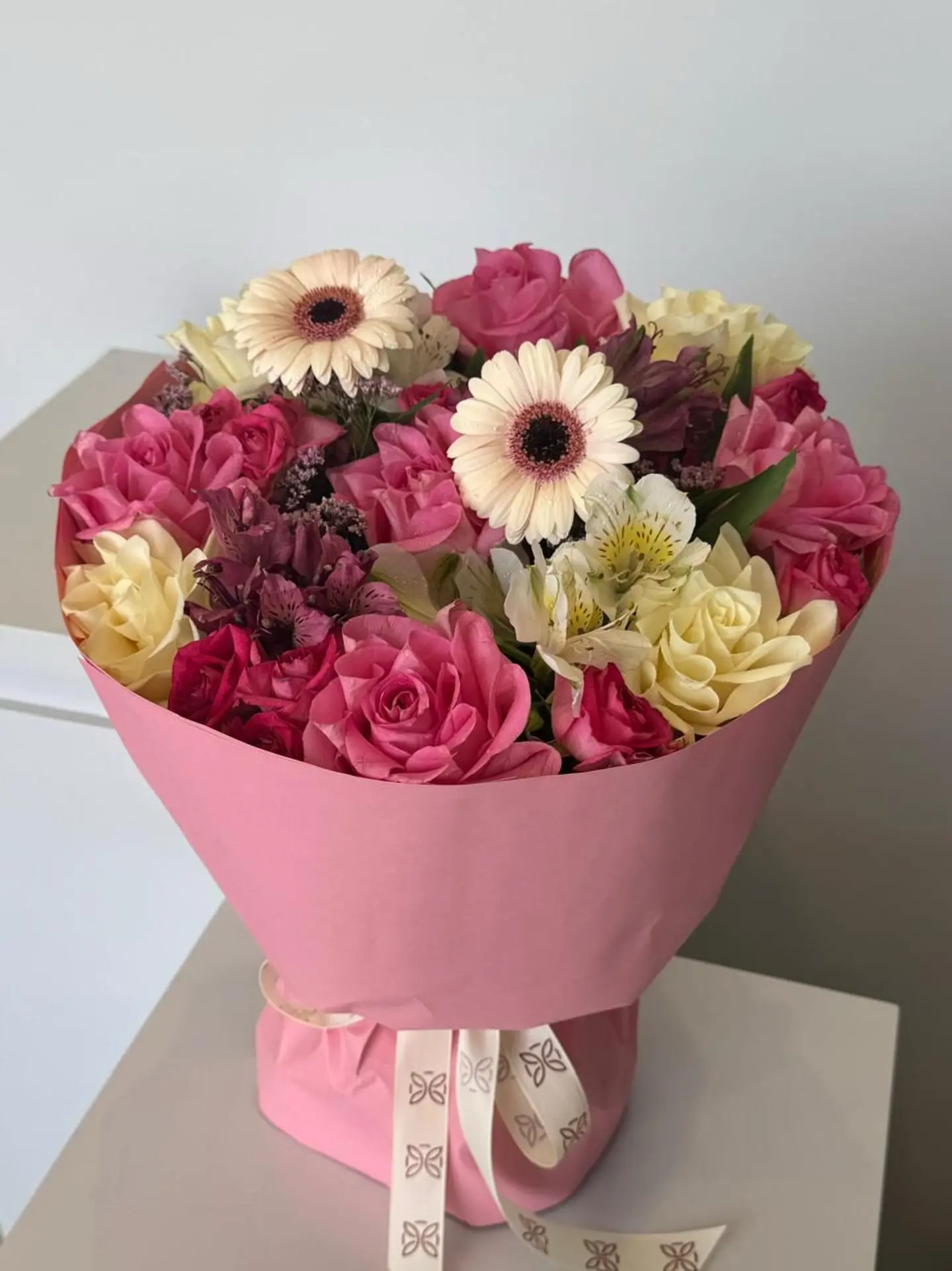 Natural Flower Bouquet With Ribbon 15
