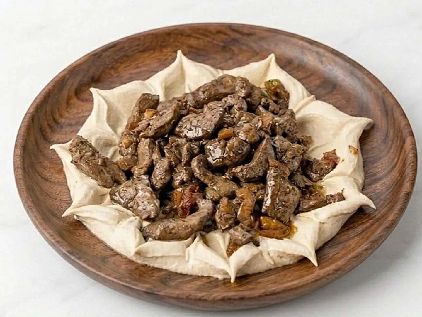 طبق حمص مع الكبدة