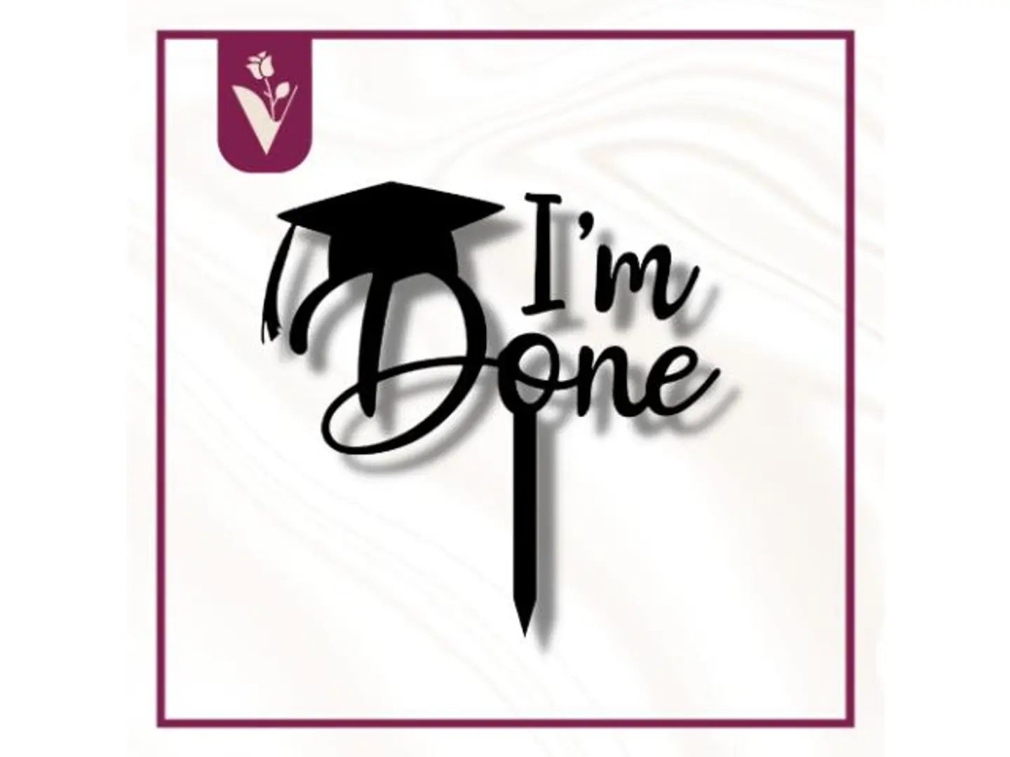 تغريسة لقد انتهيت تخرج أسود