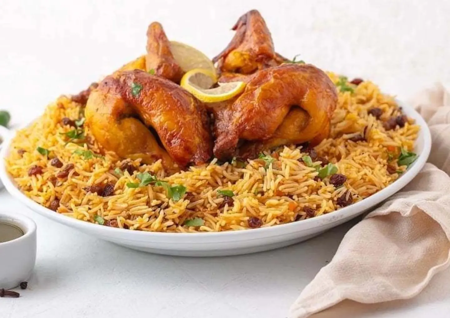 Whole Chicken Grilled With Rice
