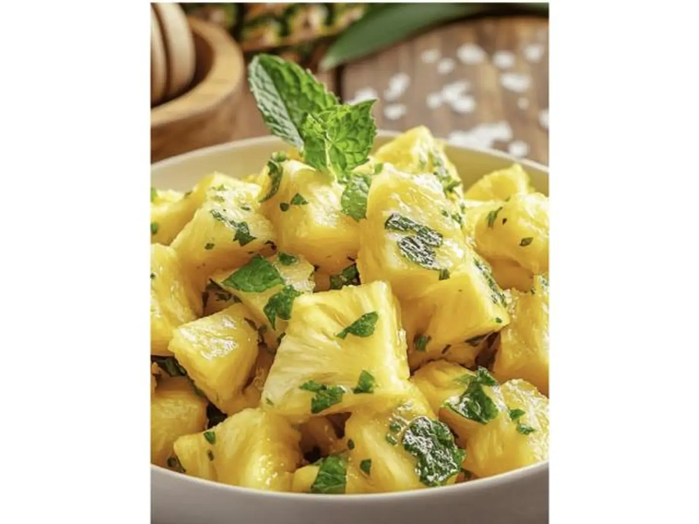 Honey Pineapple Mint Salad