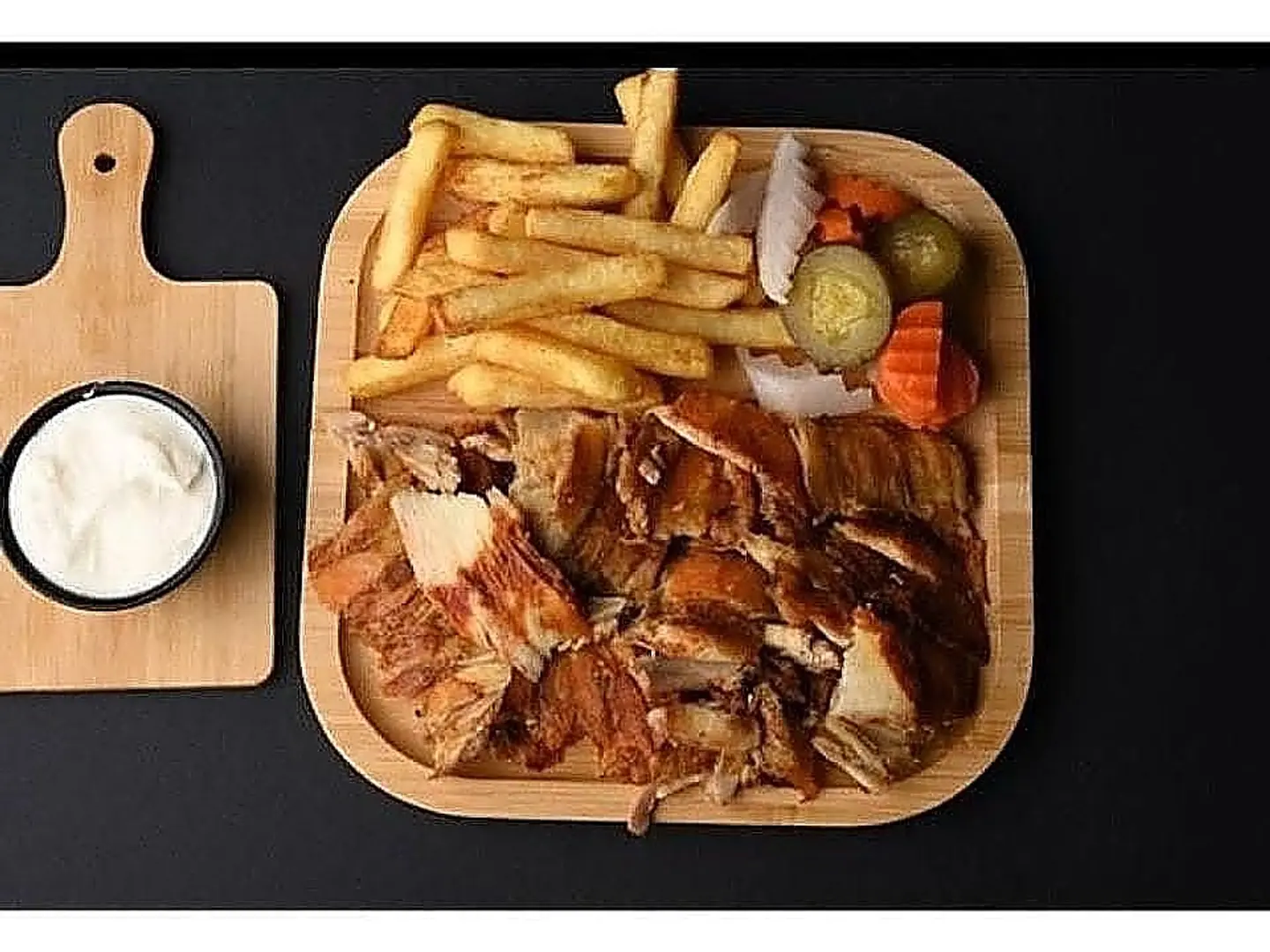 صحن شاورما ربع كيلو