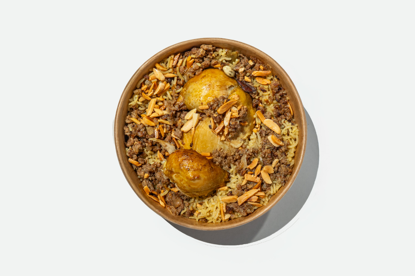 رز مرتة بالجاج و اللحم المفروم