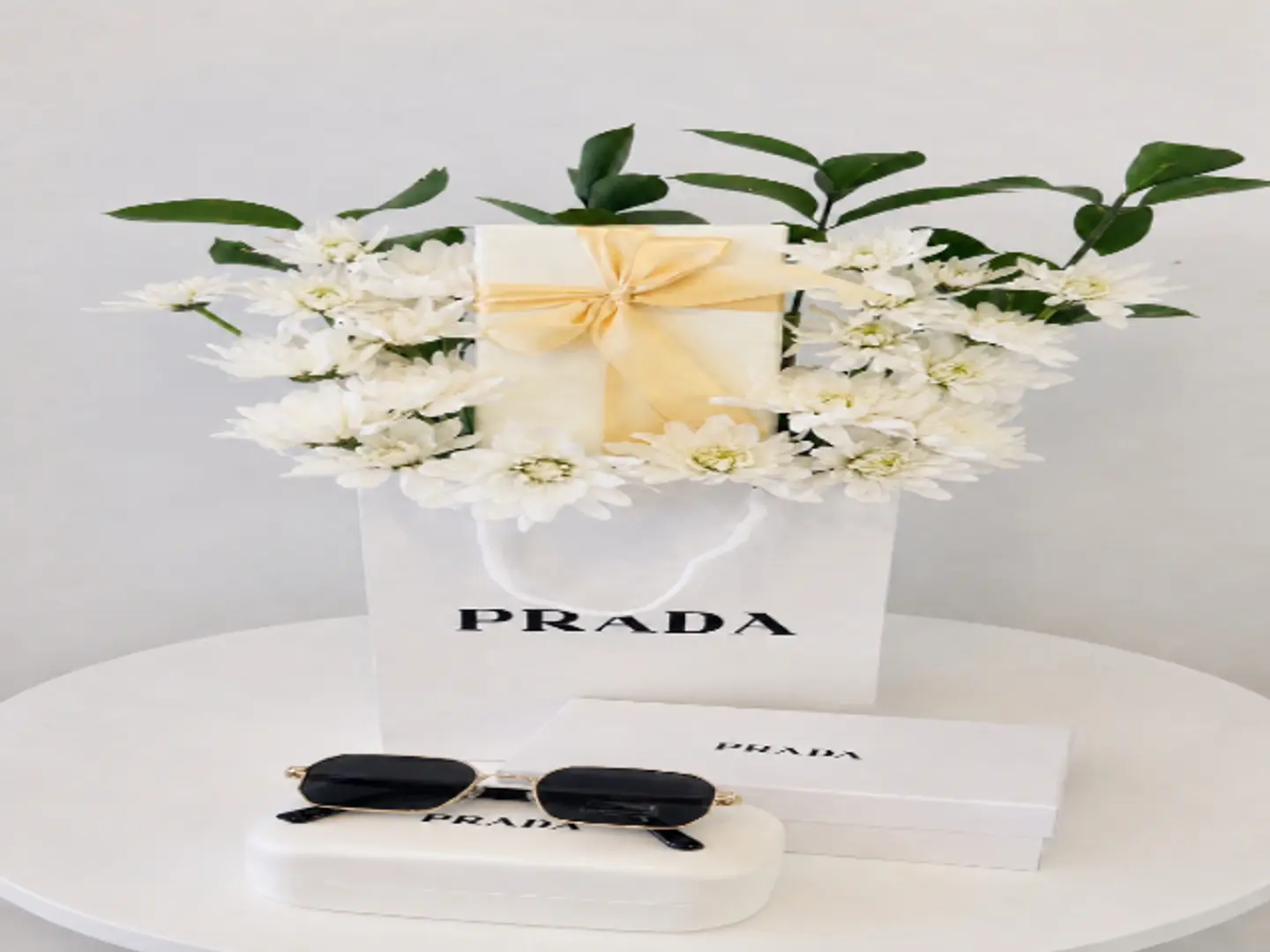 Prada Sunglasses With Natural Roses And A Free Card