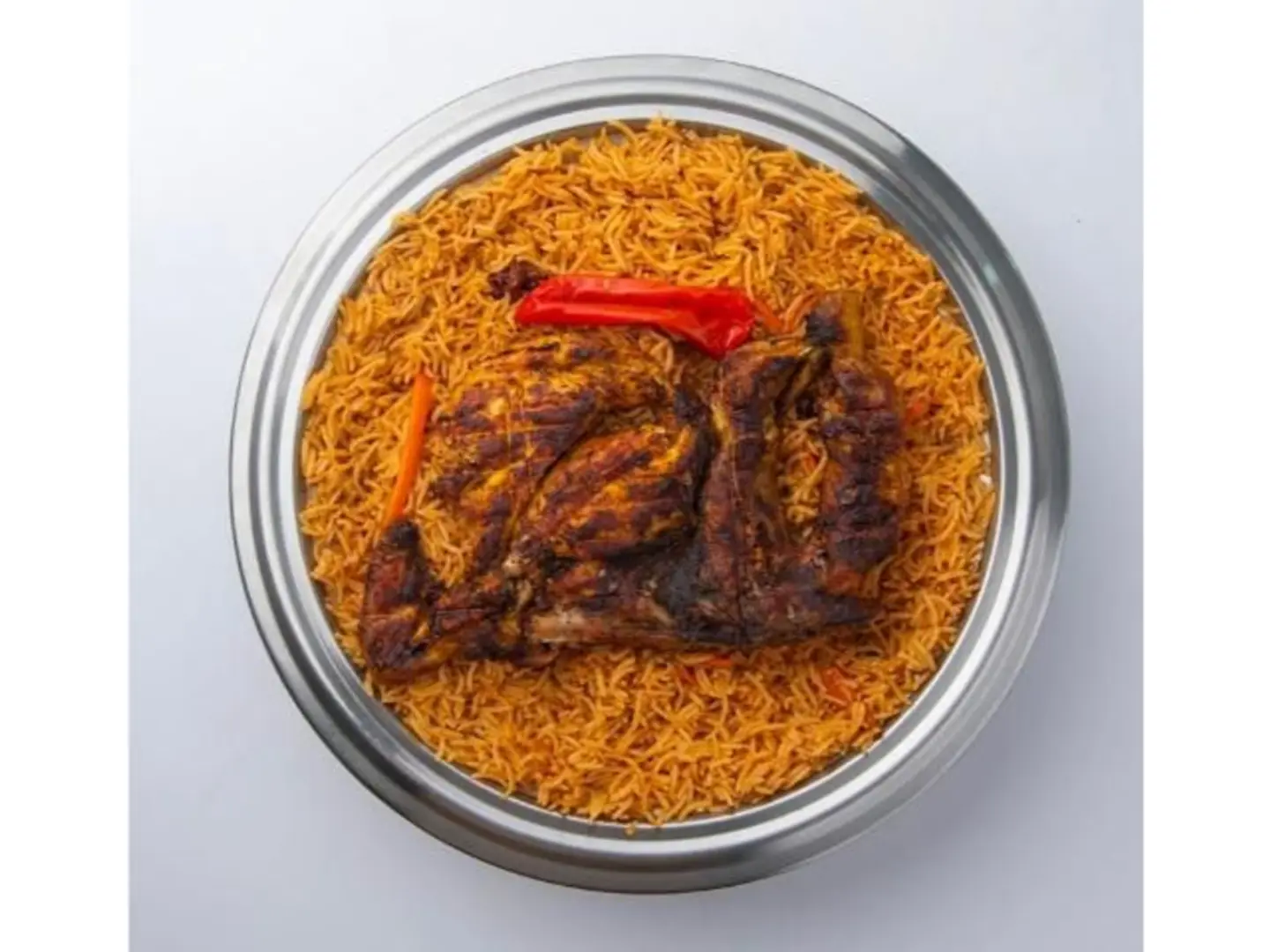 Half Charcoal Chicken With Bukhari Rice