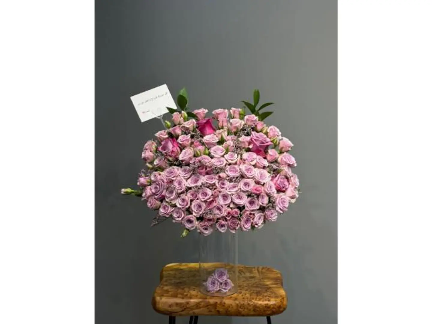 Mauve Natural Rose Vase