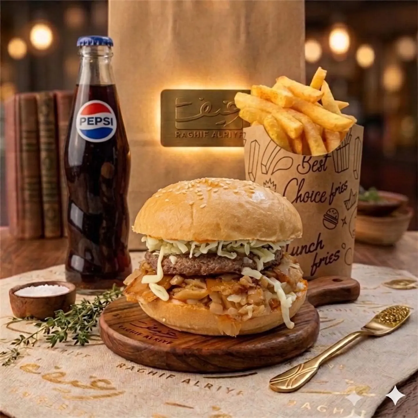 Mushroom Burger Meal