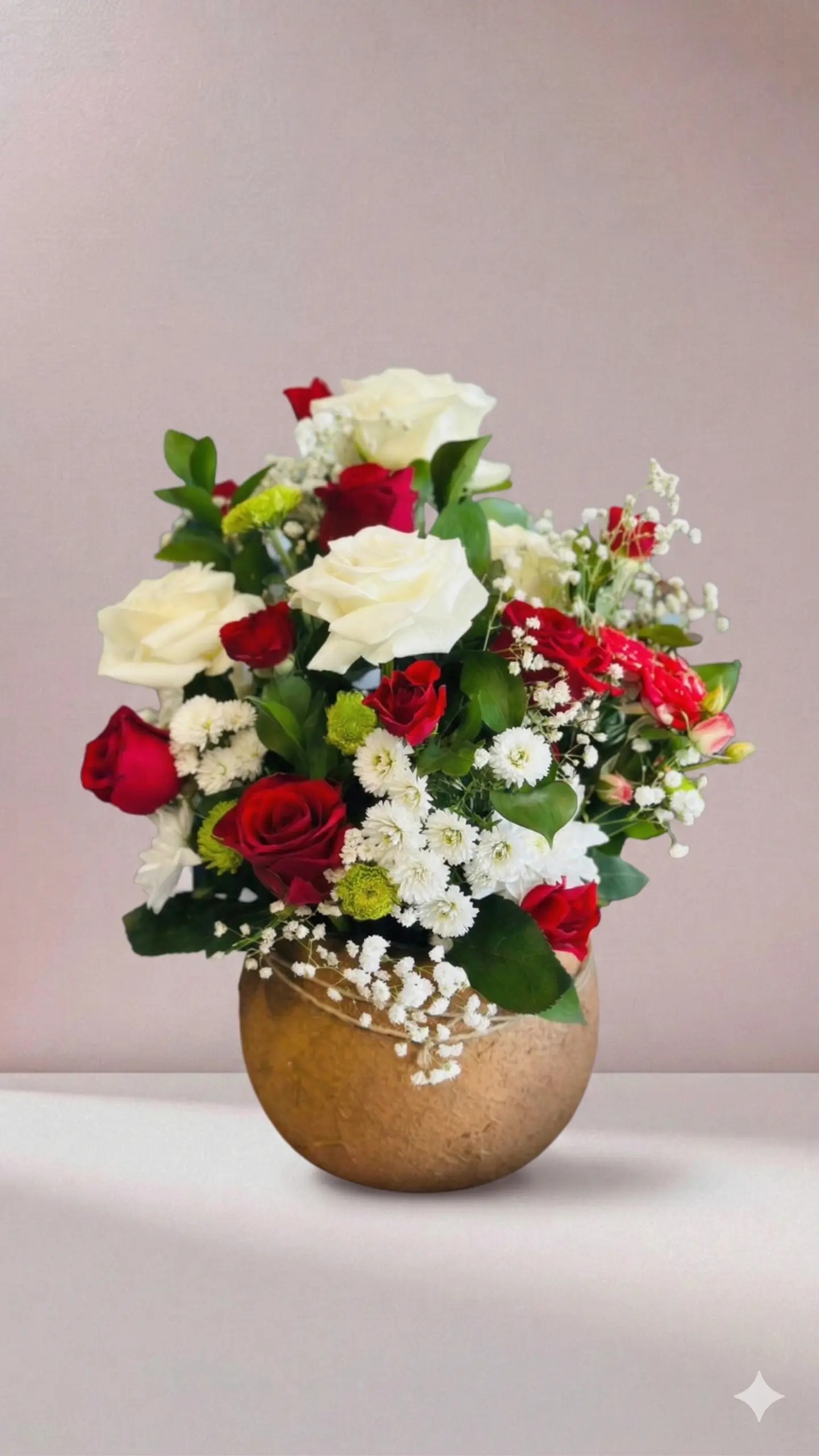 Assorted Bouquet Of Natural Flowers With A Special Arrangement