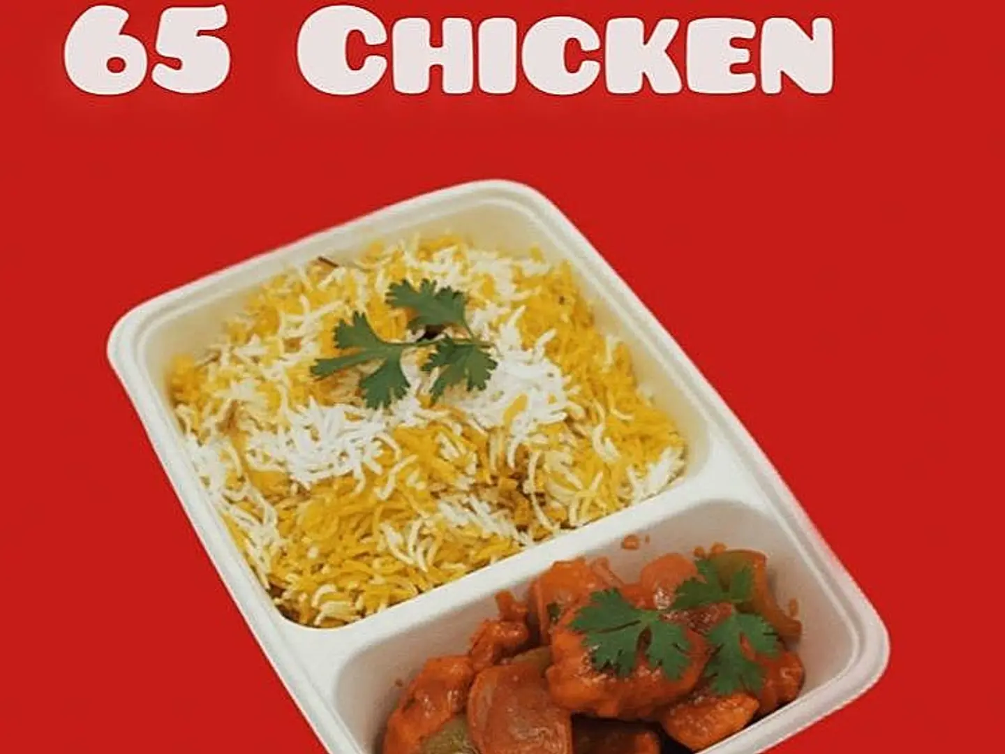 Chicken Box 65 (Authentic Indian Style) Plus Biryani Rice