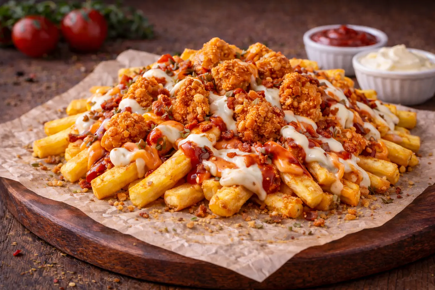Fries With Chicken Pieces