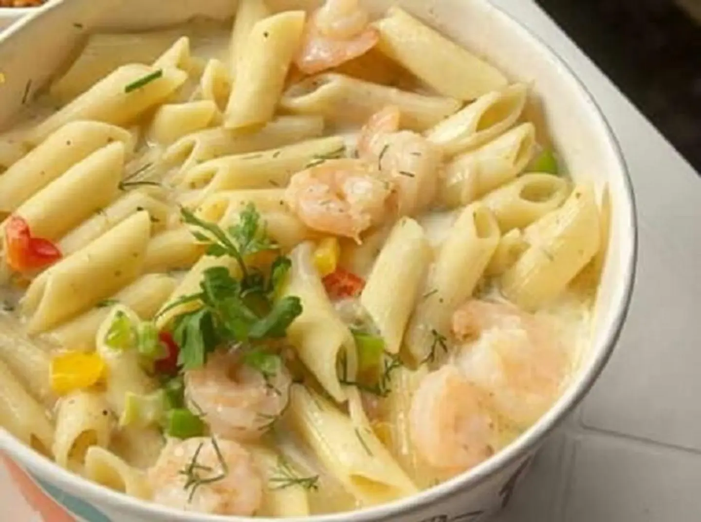 Seafood Pasta With White Sauce