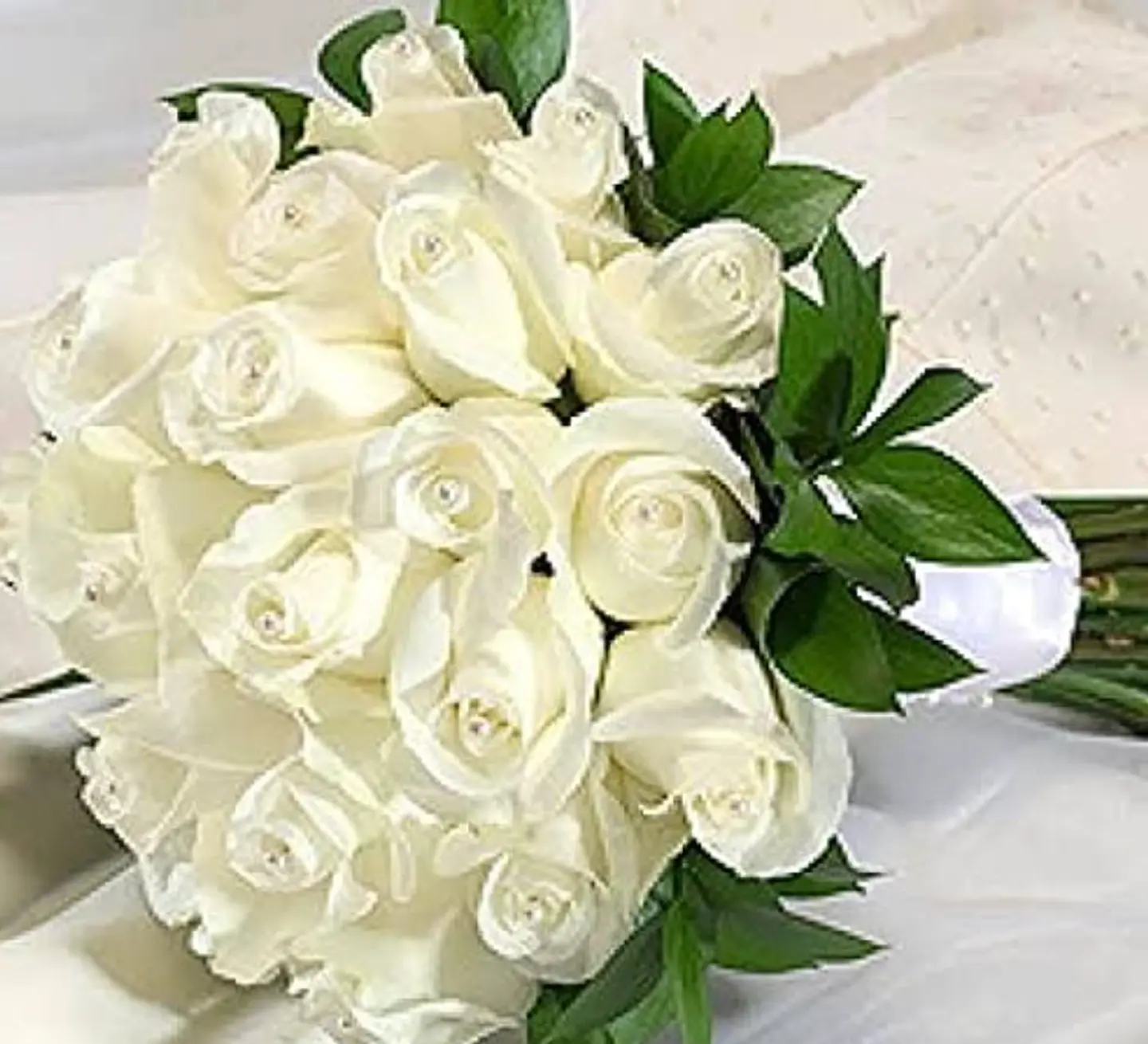 White Ross Hand Tied Bouquet