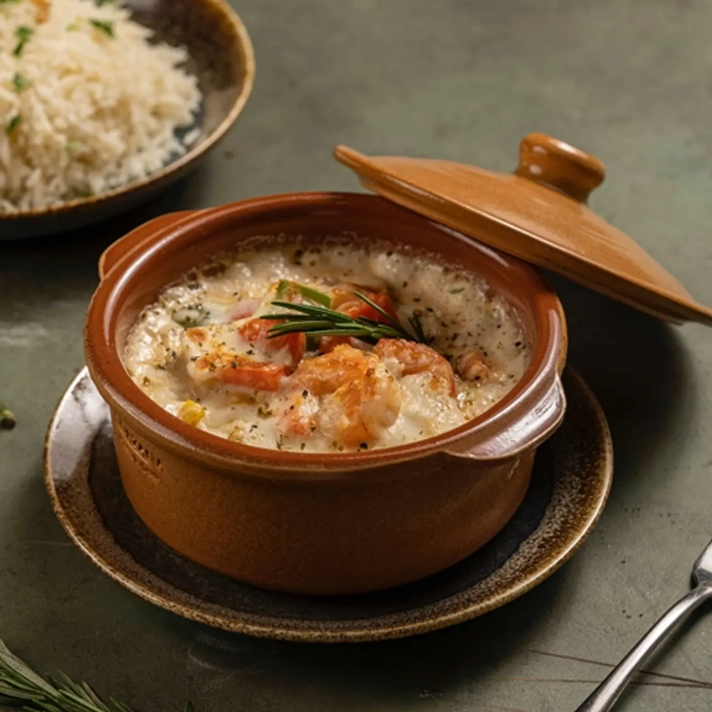 Shrimp With Cream Tagine