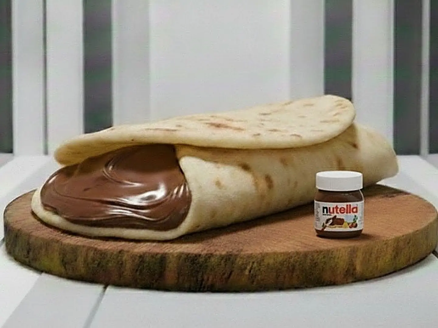 Nutella Sandwich Lebanese Bread