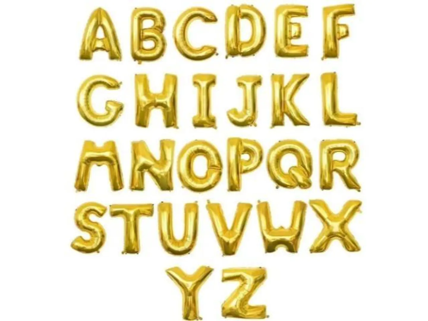 بالون هيليوم احرف كبيرة ذهبية
