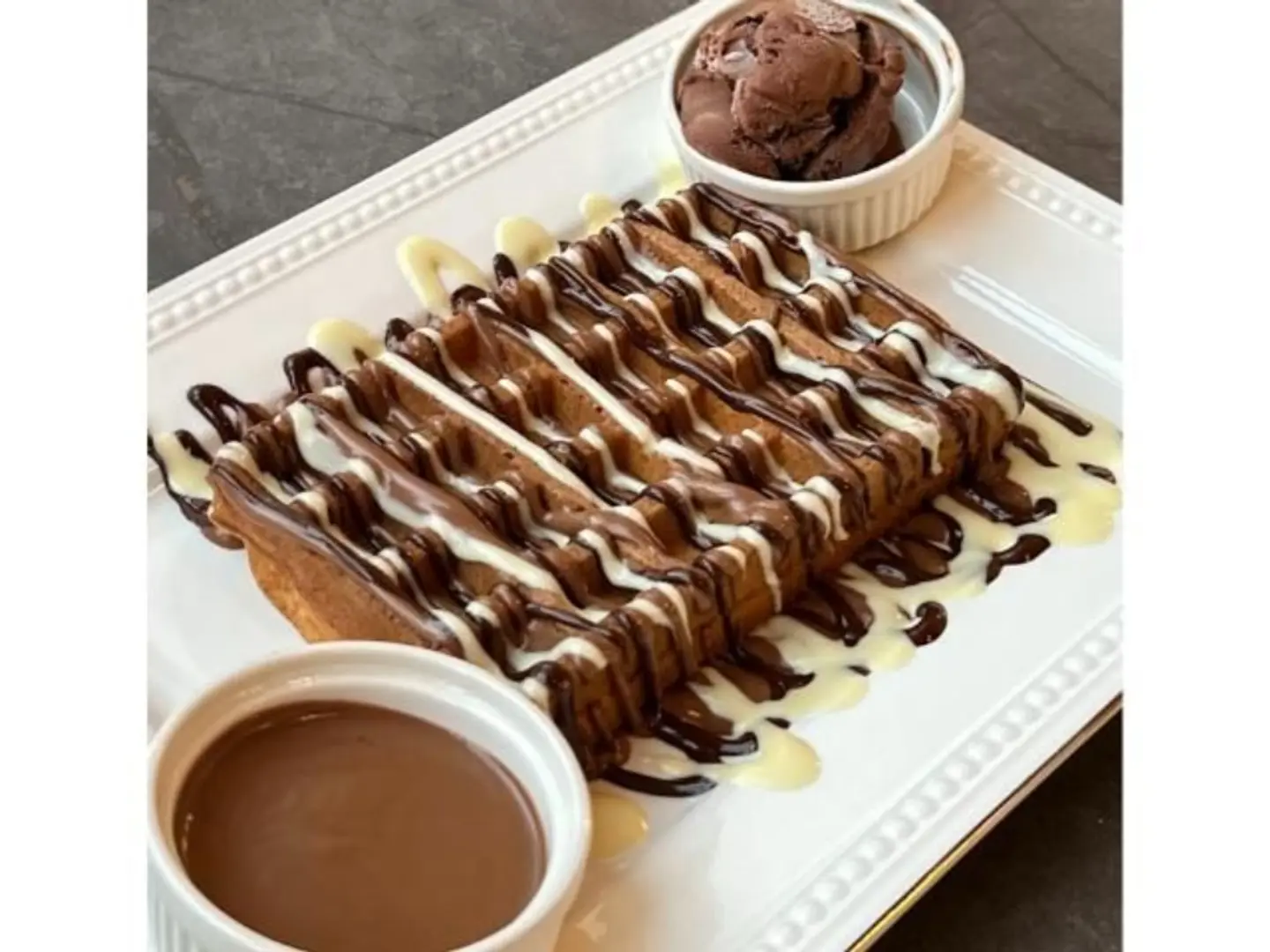 Triple Chocolate Waffle