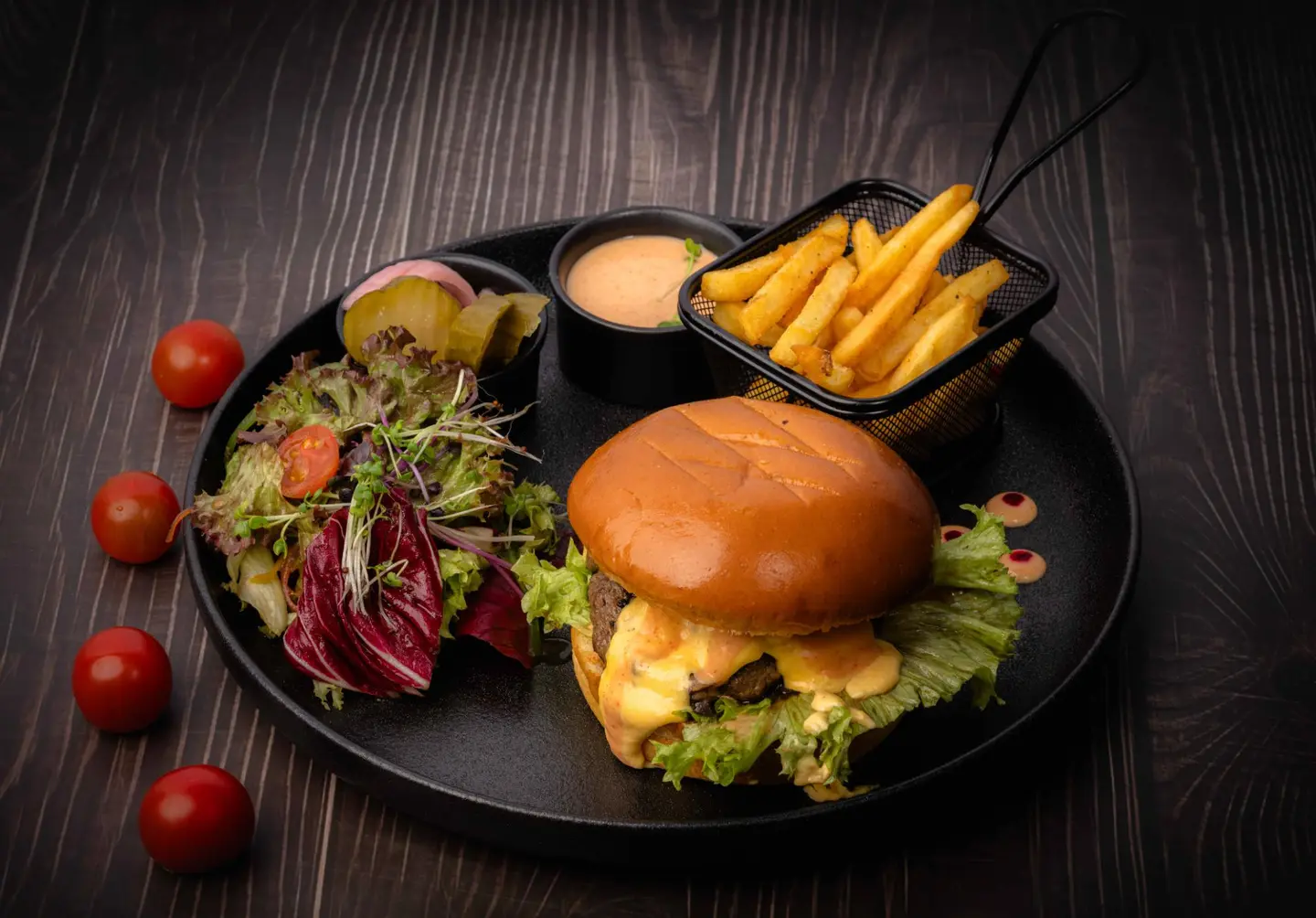 Mushroom Burger Meal