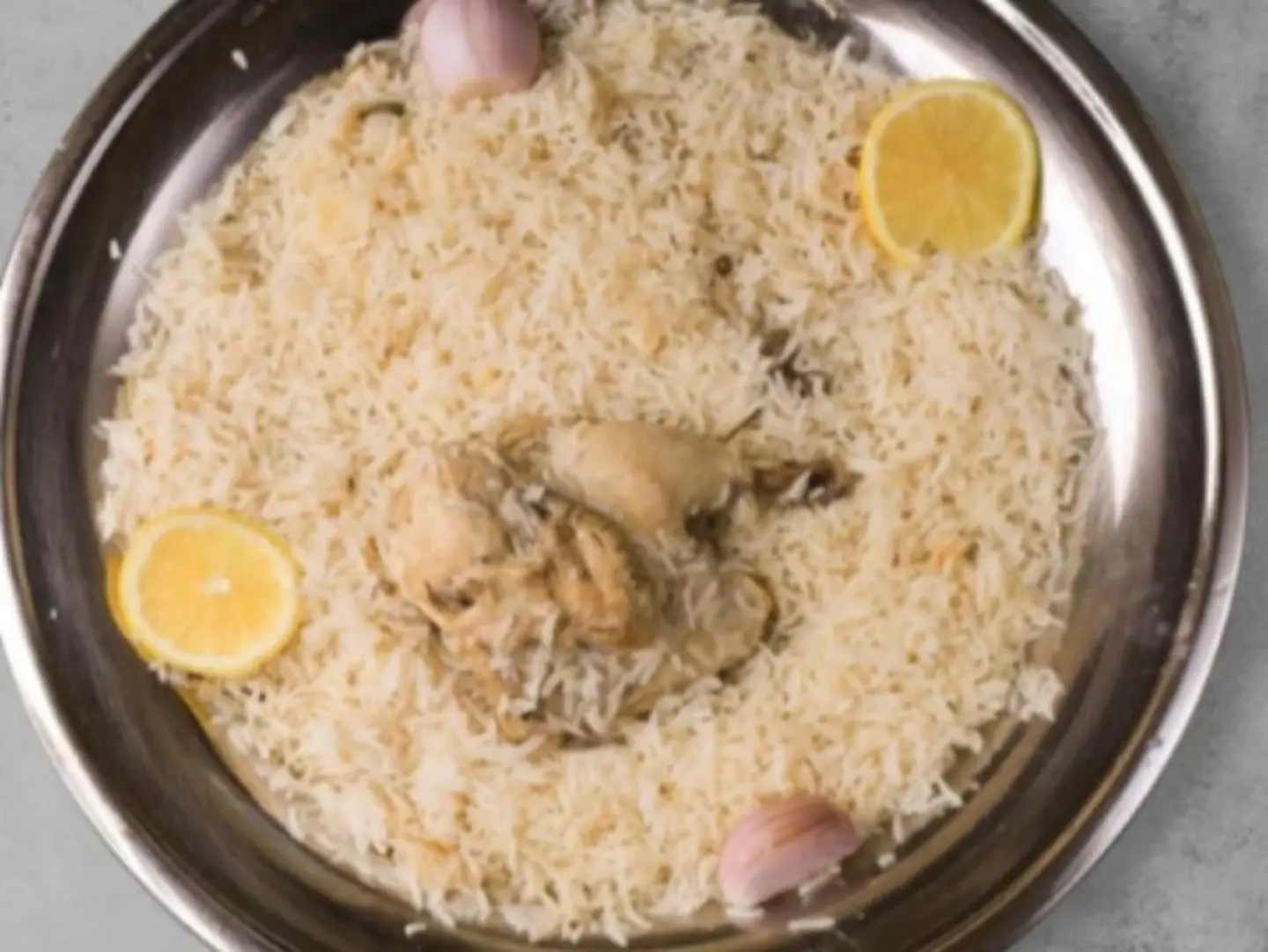 Half A Chicken Pressed Rice Basmati