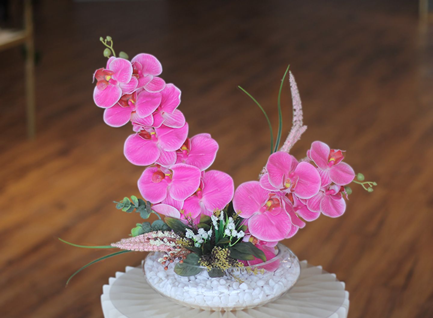 Pink Orchid Vase (Artificial) 1