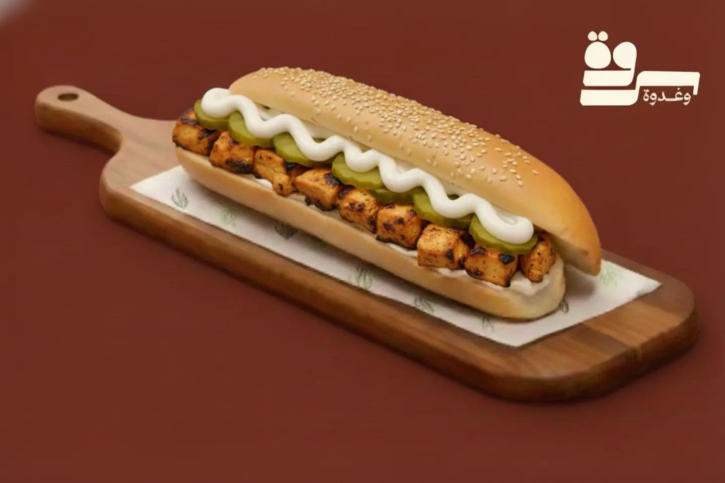 Shish Tawouk Sandwich With Mozzarella