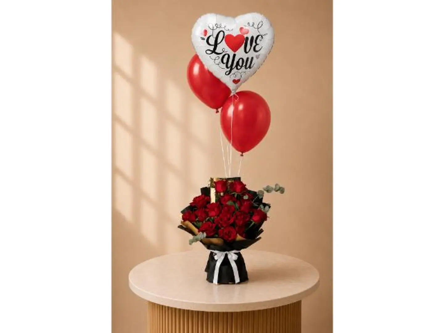Red Rose Love Collection Flowers & Balloon