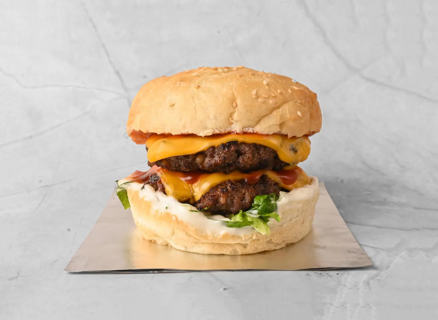 برجر لحم دبل