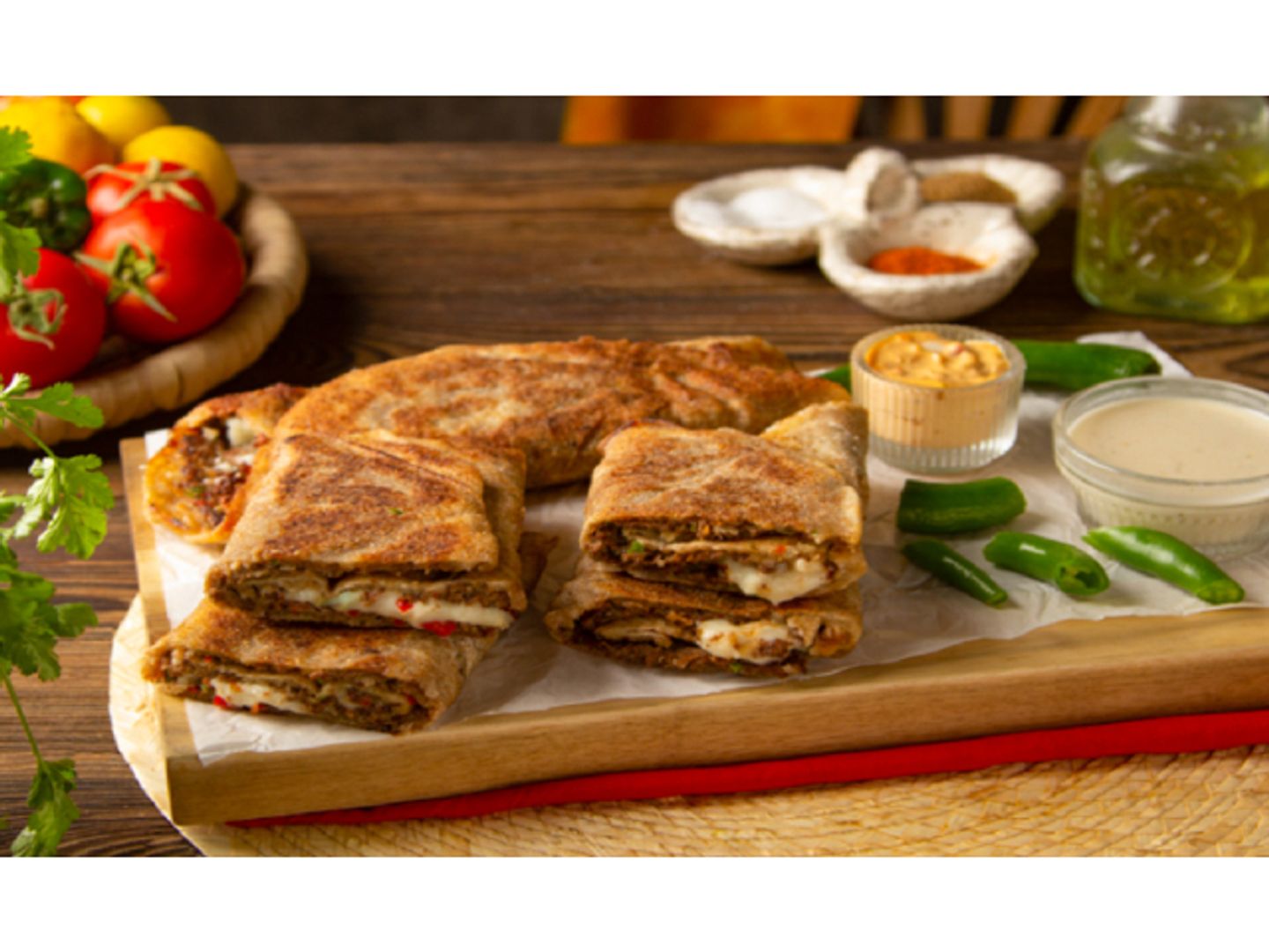Hawawshi On Charcoal Cheese