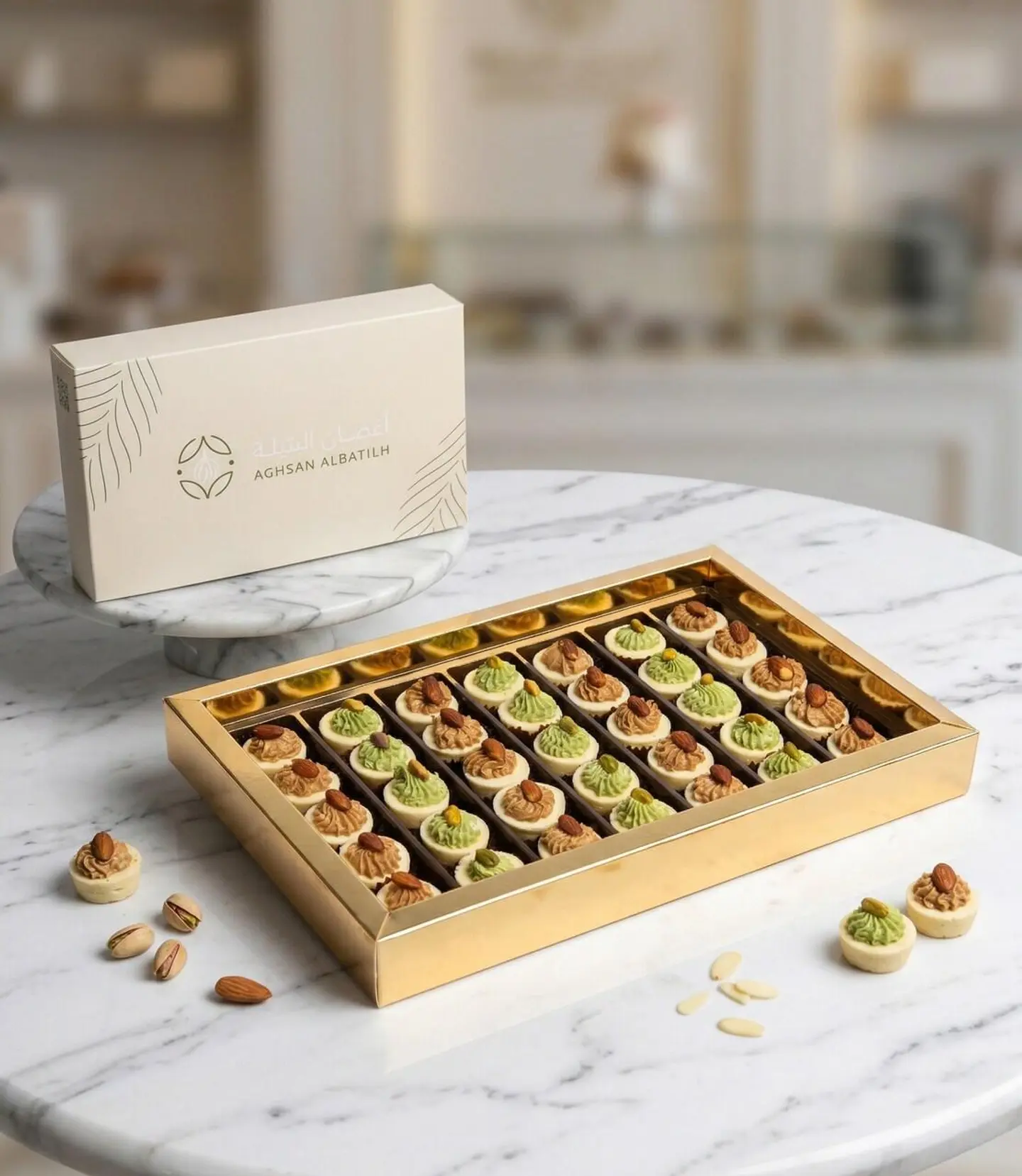 Luxury Ghraybeh (Stuffed With Pistachio & Lotus Cream)