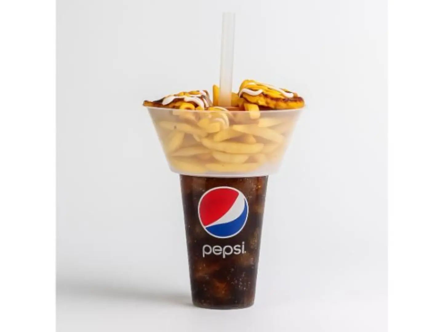 Beef Burger Fries With Pepsi
