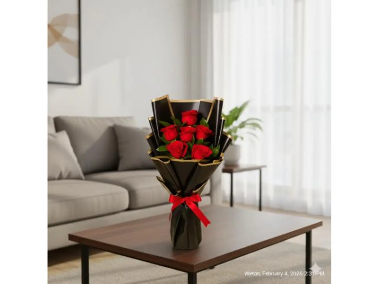 باقة زهور فاخرة "كل حبي" 6 ورود