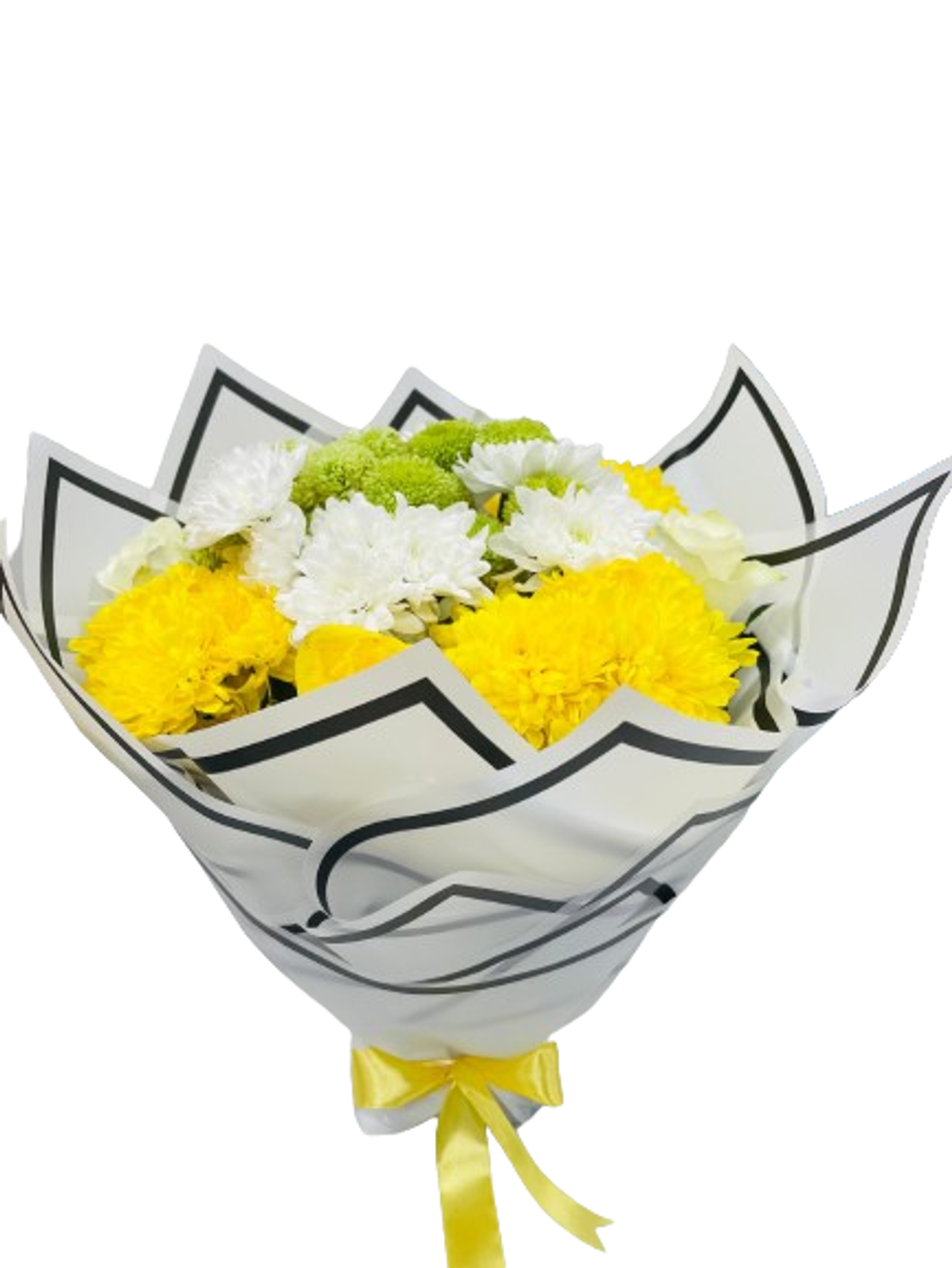 White And Yellow Paper Bouquet