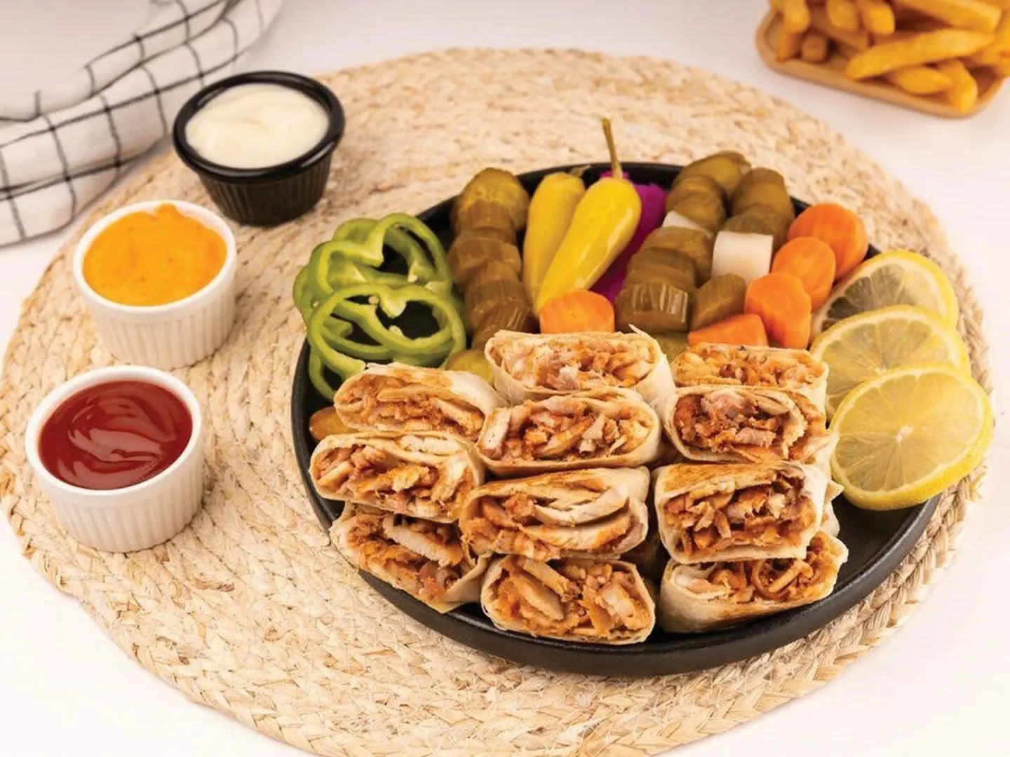 شاورما عربي تورتيلا دبل