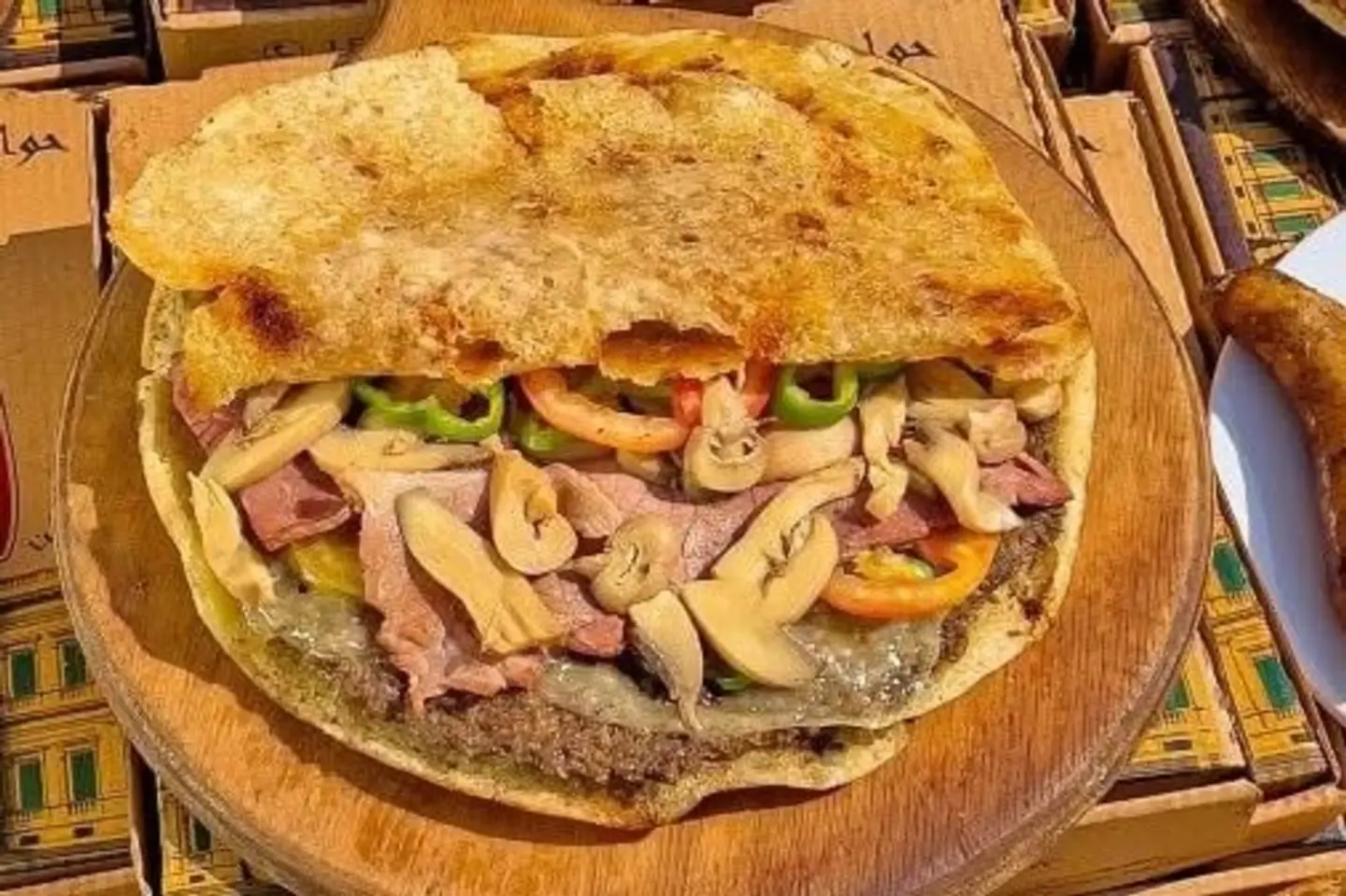 Meat And Mushroom Hawawshi