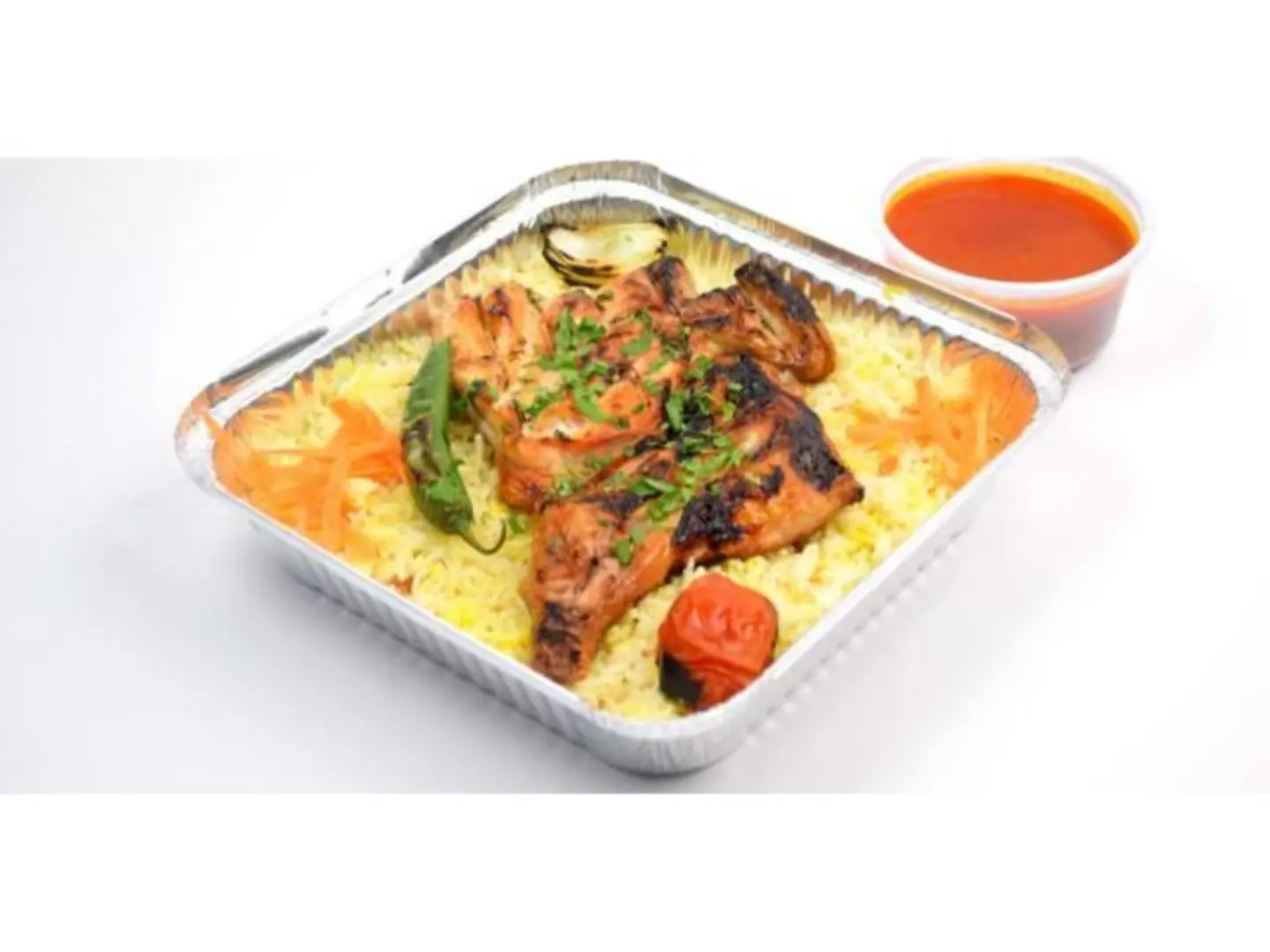 Half Charcoal Chicken With Rice