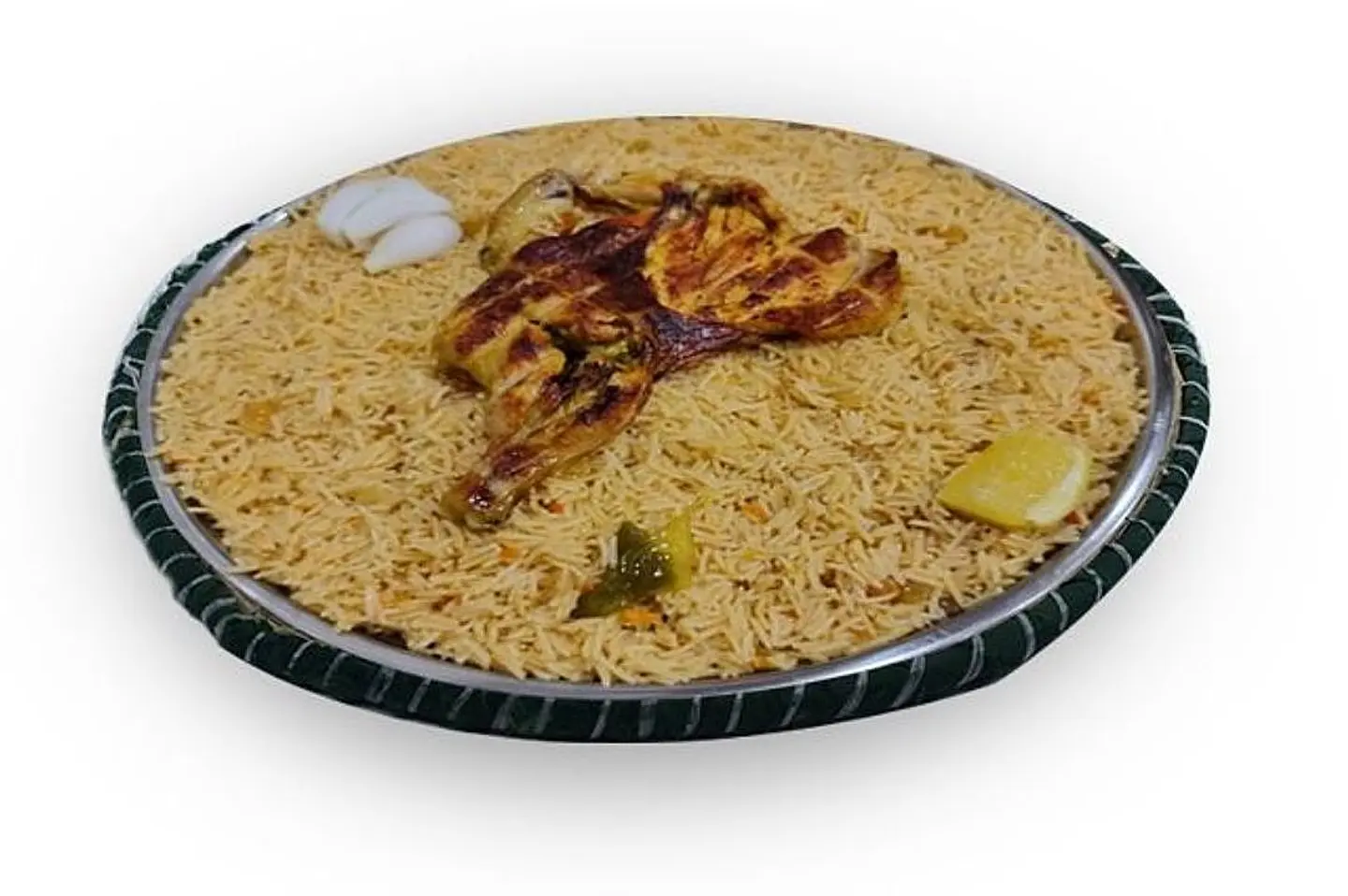 Half Chicken Grilled With Rice