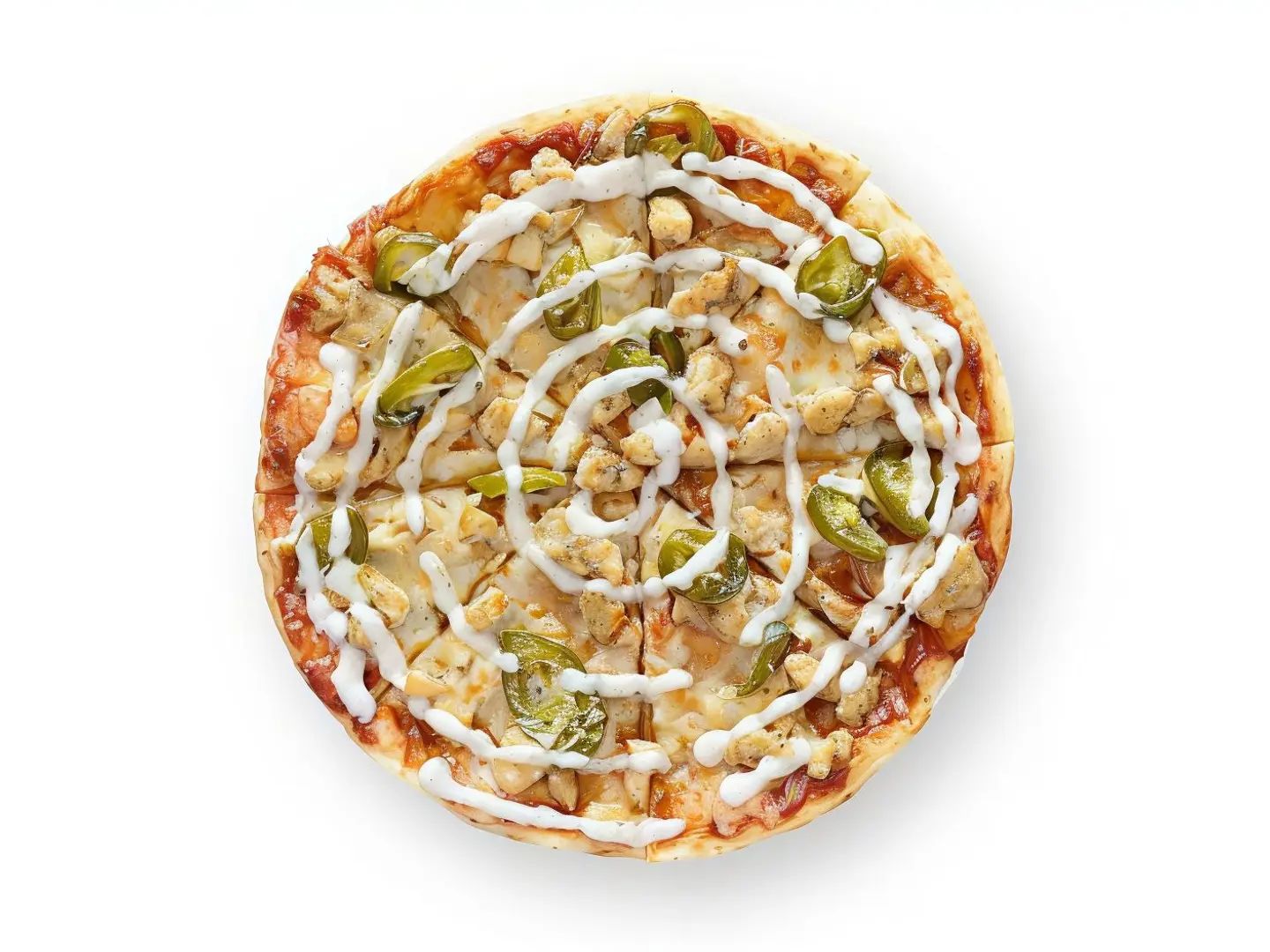 Chicken Pieces Pizza With Cream Cheese