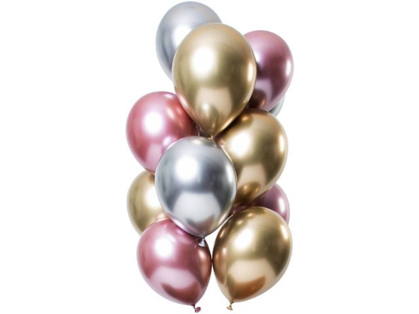Tricolor Chrome Balloons Bouquet