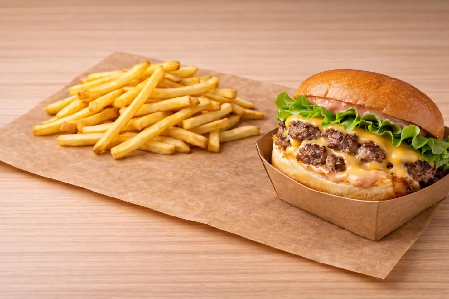 Burger Offer With Fries