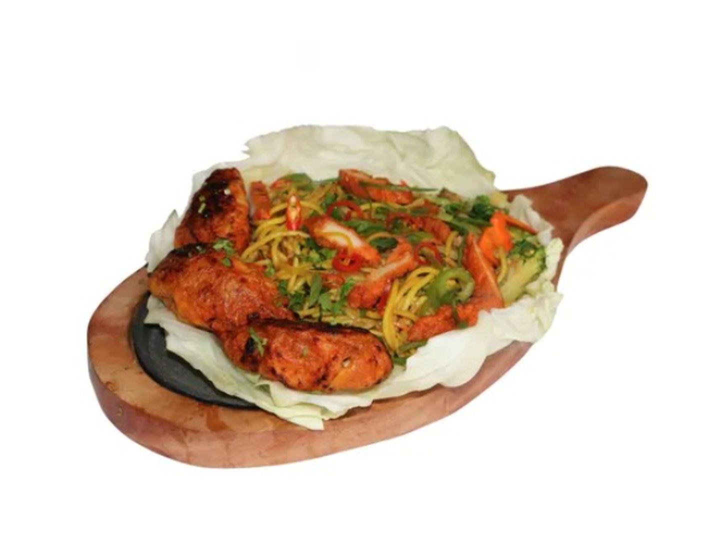 Tandoori Chicken Momos And Noodles Sizzlers