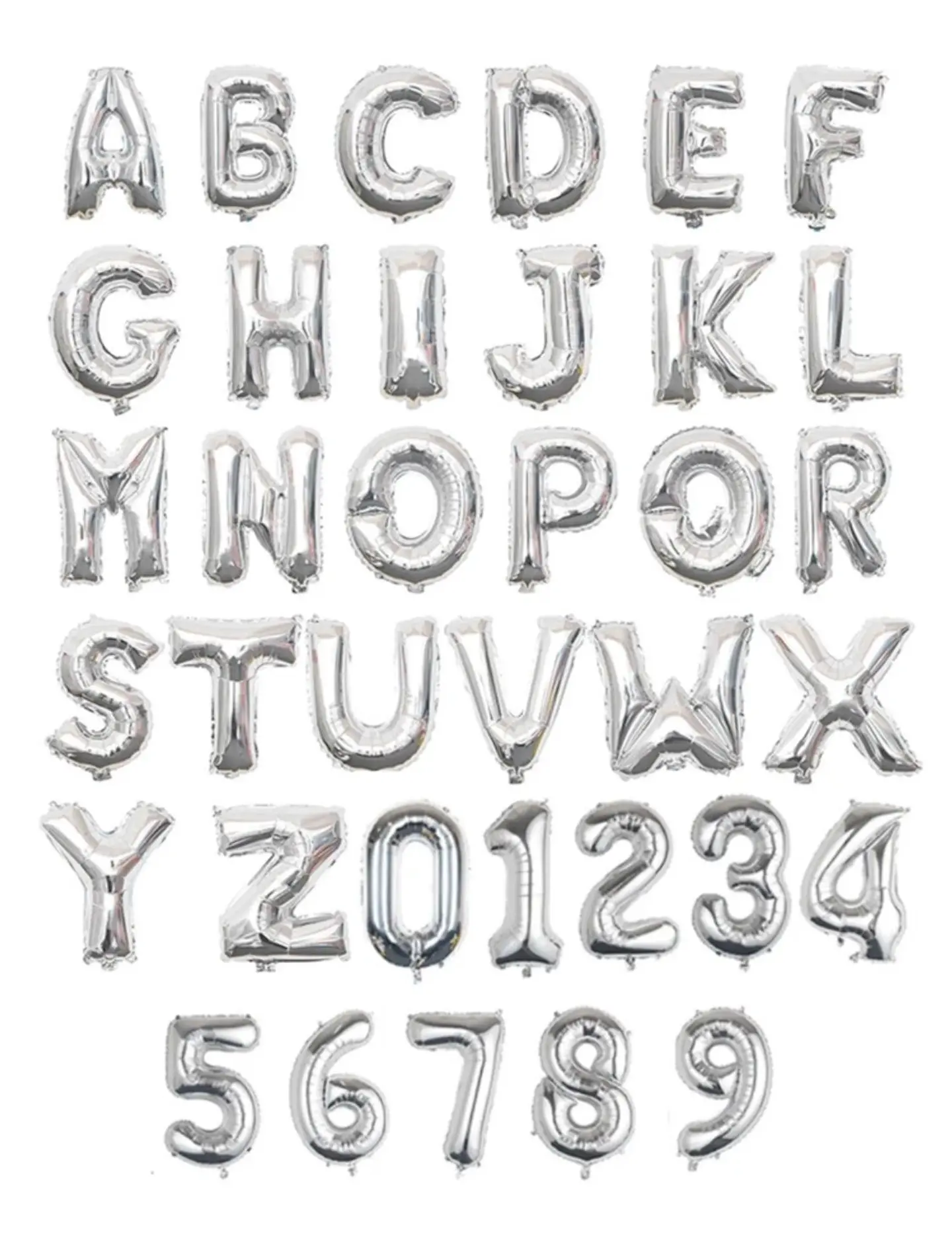 Silver Letter Helium Balloon
