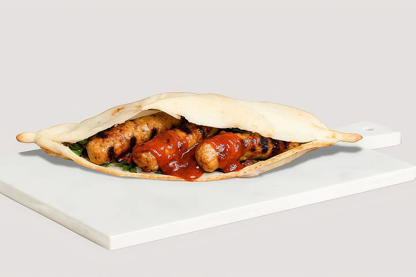 كفتة دجاج خبز بلدي