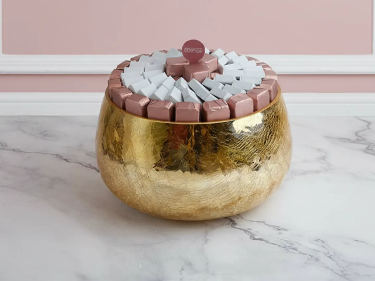 Golden Glass "Eid Mubarak" Chocolate Tray Medium C1