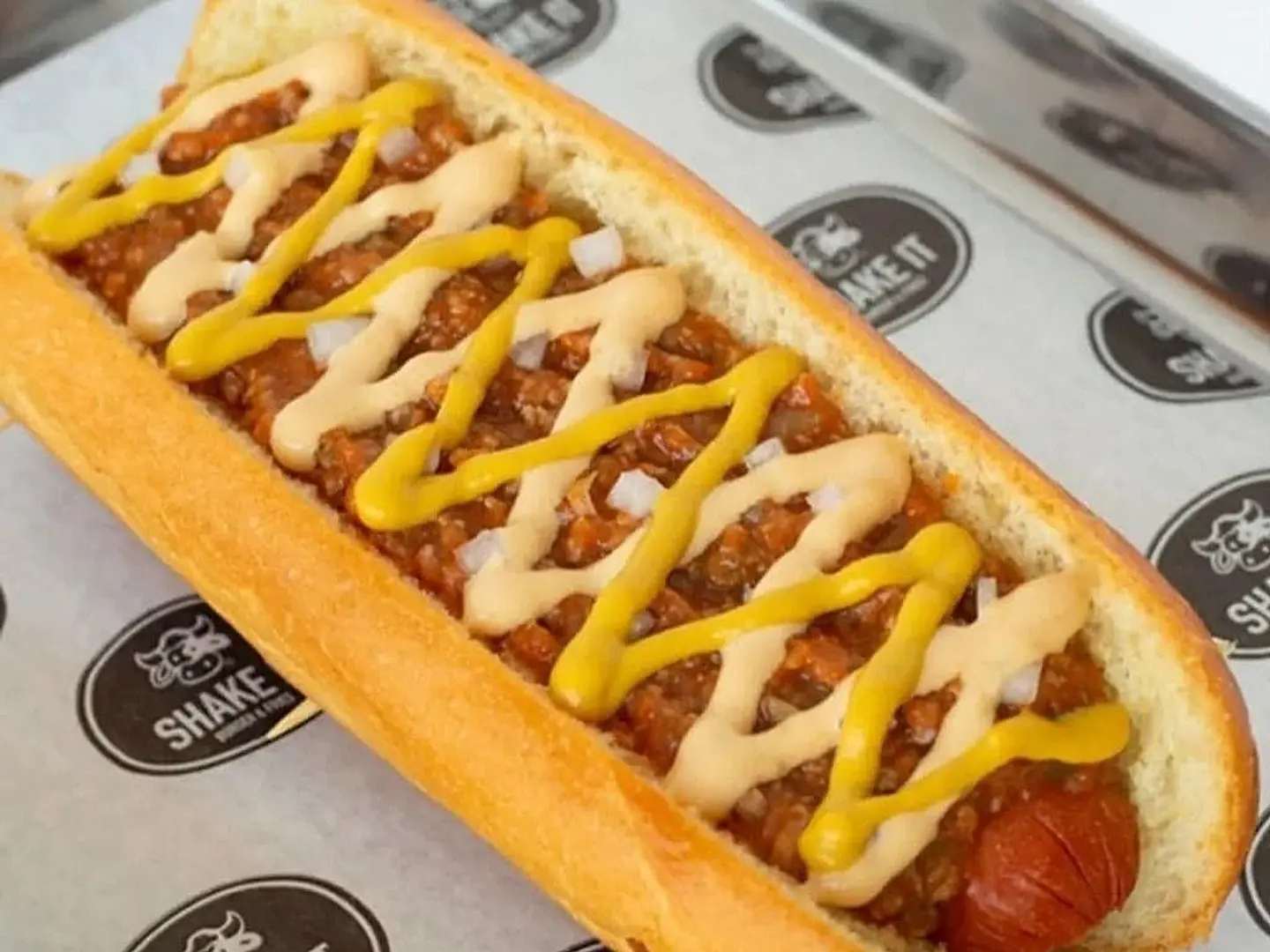 Chili Mexican Hotdog Sandwich